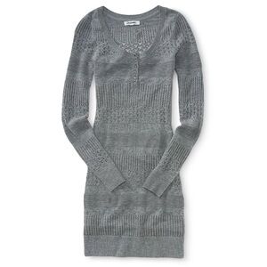 Aeropostale gray Scoop Neck sweater Dress